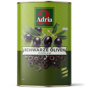 Olijven Zwart gesneden Blik 4250ml Adria