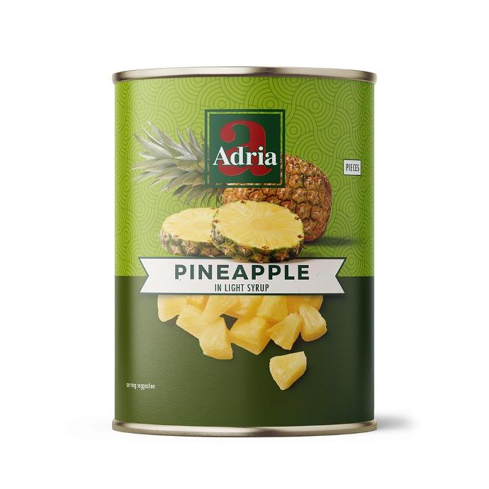 Ananas stukjes  blik 580ml, Adria