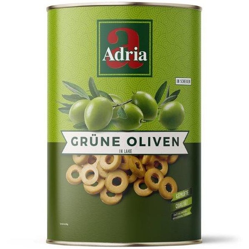 Olijven groen gesneden Blik 4250ml Adria